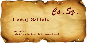 Csuhaj Szilvia névjegykártya