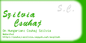 szilvia csuhaj business card